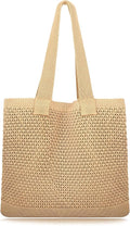 COOKOOKY Crochet Beach Tote bag Summer Beach Bag for Women Aesthetic Mesh Tote Bag Hippie Bag Knit Bag by COOKOOKY