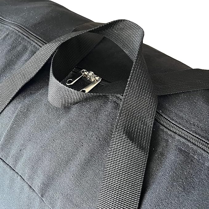 YiKitHom Extra Large Storage Canvas Duffle Bag for Travel, Black Oversized Giant Big Traveling Duffle Bag - Image 5