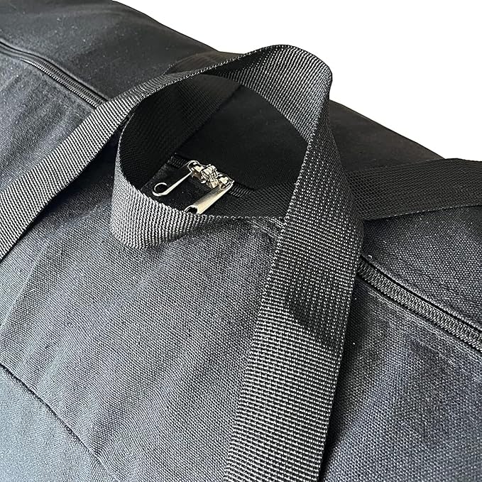 YiKitHom Extra Large Storage Canvas Duffle Bag for Travel, Black Oversized Giant Big Traveling Duffle Bag - Image 4