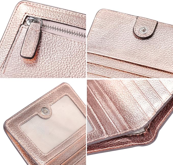 Small Leather Wallet for Women, Ladies Credit Card Holder RFID Blocking Women's Mini Bifold Pocket Purse - Image 7