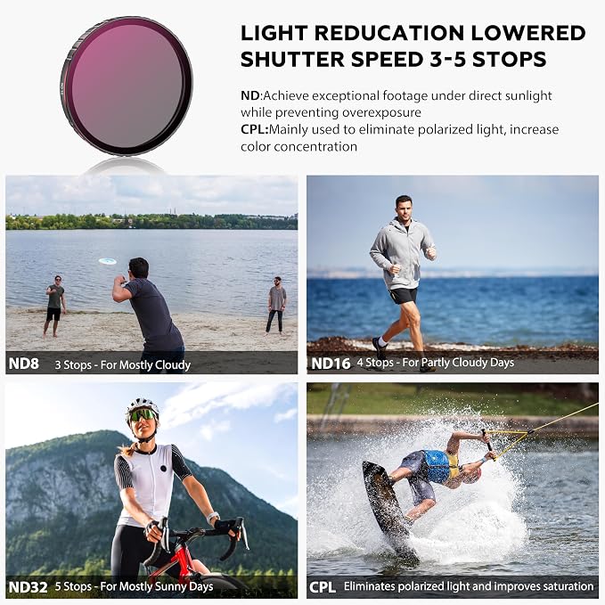 ND/CPL Filter for DJI Osmo Action 6 Accessories,ND8/ND16/ND32/CPL HD/Multi-Layer Coated Optical Lens,Protective Lens - Image 4