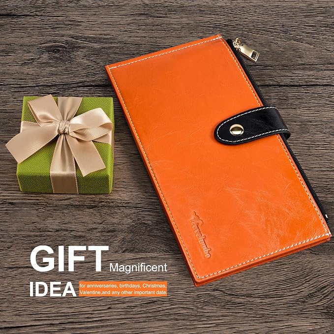 Travelambo RFID Wallet Women Large Size Bifold Multi Card Wallet Case with Zipper Pocke Credit Card Holder for Women - Image 7