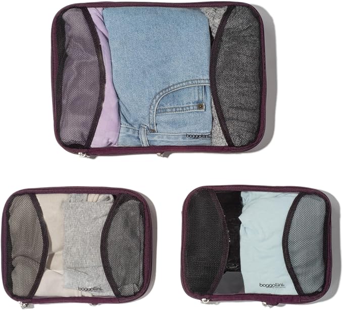 Baggallini Compression Cube 3-piece set - Lightweight Compression Packing Cubes for Travel - Image 5