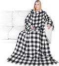 PAVILIA Wearable Blanket with Sleeves for Adult Women Men, Cozy Fleece Warm Wrap Throw with Arms, Gifts for Christmas, Wife by PAVILIA