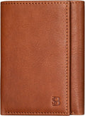 SERMAN BRANDS Trifold Wallet for Men - RFID Blocking Full Grain Leather, 11 Card Slots & ID Window, Slim Everyday Carry, Durable Stitching, Gift for Him by SERMANBRANDS