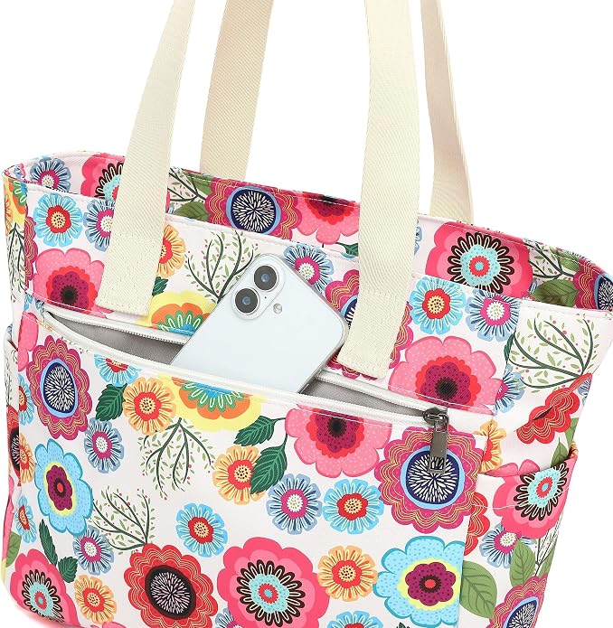 Women Tote Bag With Muti-Pockets,Lightweight Shoulder Bag,Large Capacity Handbag for Travel, Work, Gym - Image 4