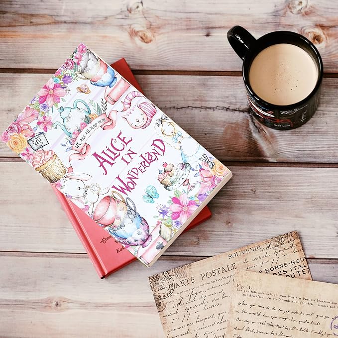 Alice in Wonderland Diversion Safe with Real Pages, Combination Book Safe | Hidden safe box and hollow storage compartment for cash money. Decorative book box stash case for passport savings. - Image 5