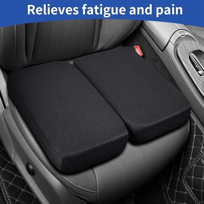 High-Density Slow-Rebound Gel Memory Foam Seat Cushion（16"x14"x1.8"） | Soft，Breathable，Foldable，Detachable Adjustable Velcro，Non-Slip，Ideal for Airplane Stadium Bench Trave Wheelchair Long Sitting - Image 8
