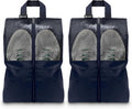 Shoe Bags For Travel, Used As For Storage or Shoe Travel Bag, Space Saving When Travelling With This Travel Shoe Bags For Packing, Featuring Waterproof Nylon Sneaker Bag. (Navy, 2 Pack, Large) by HANOZI