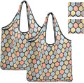 REDSINDA Foldable Reusable Shopping Grocery Bags, Lightweight, Washable, Cute Packable Polyester Tote Bag by REDSINDA