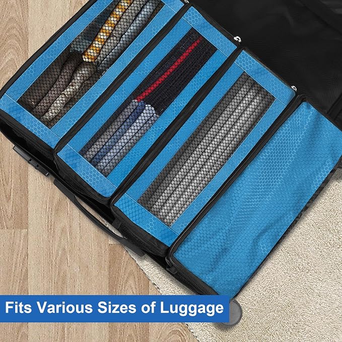 Olosar Suitcase Organizer, Travel Luggage Organizer Portable Hanging Travel Shelves Collapsible Hanging Packing Cubes for Carry on Suitcase - Image 2