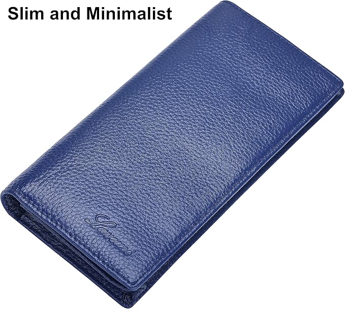Ultra Slim Thin Leather Women Wallet RFID Blocking Credit Card Holder Bifold Long Ladies Billfold - Image 2