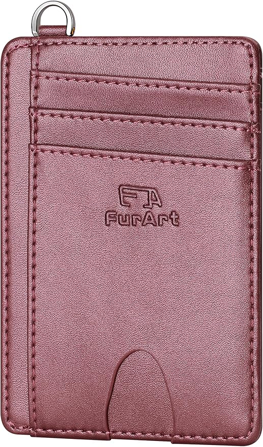 FurArt Slim Minimalist Wallet RFID Credit Card Holder for Men | slim minimalist compact rfid id window thin by FurArt