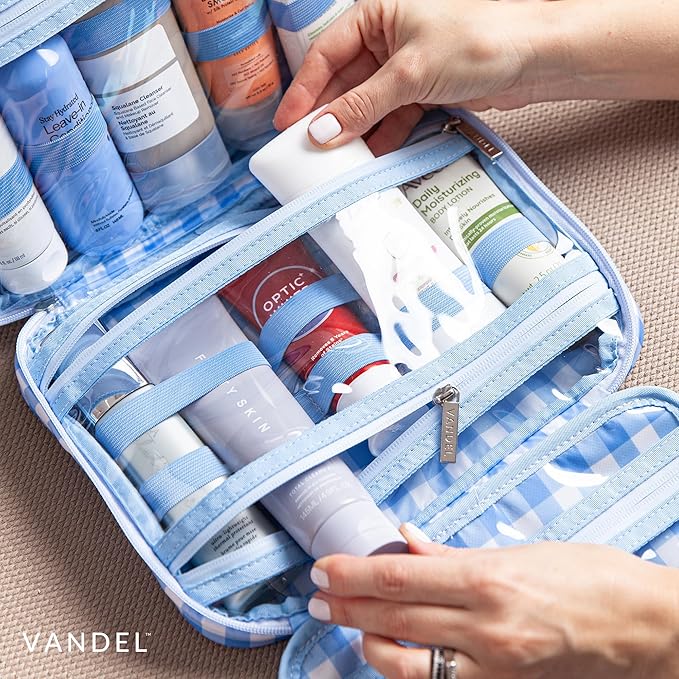 VANDEL Waterproof Hanging Toiletry Bag [TSA-Approved] Cosmet Travel Bag | Makeup Case Toiletries Organizer, Hanging Makeup Organizer Bag, Cosmetic Travel Bags for Women, Waterproof Zippers - Image 6