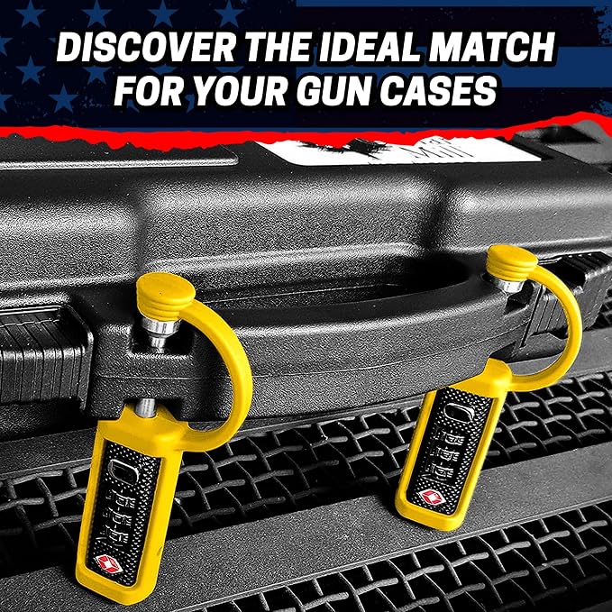 Cut-Resistant Gun Lock, TSA Approved Tamper-Proof Child-Safe Padlock, Black - Image 5