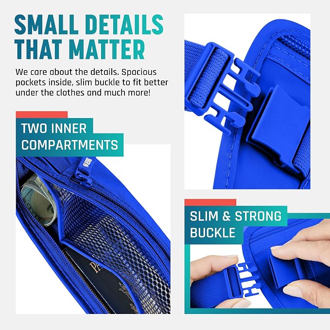 Alpha Keeper Money Belt for Travel Hidden Under Clothes – RFID Blocking Passport Holder & Slim Waist Wallet Pouch for Women & Men, Anti-Theft Travel Accessories - Image 5
