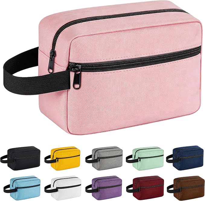 Travel Toiletry bag for Women and Men,Small Cosmetic Bag Hanging Lightweight Makeup Bag Small Tool Bag Travel Organizer accessories for Women Men - Pink by Unknown