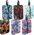 BeeGreen Shoe Bags 6 Pack Flower Design for Travel with Handle as Packing Organizers for Suitcase and Luggage | Portable Nylon Storage Accessories for Vacations, Essential Gifts for Women and Men​ by BeeGreen