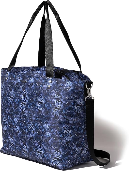 Baggallini Carryall Tote - Lightweight Nylon Zipper Top Weekender Travel Beach Bag w/Luggage Sleeve - Image 9