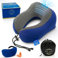W.S. Sells Travel Neck Pillows for Airplanes - Pure Memory Foam with Ergonomic Design & Breathable Fabric - Travel Pillows for Airplanes & Cars - Set of Travel Essentials with Sleep Mask & Ear Plugs by WSSells