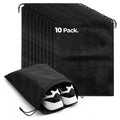 Travel Shoe Bags for Packing in Suitcase, 10 Pcs, Breathable Fabric | Shoe Bags for Travel, Non Woven Fabric, Drawstring, 15.75 x 11.80 in, Dust Proof, for Sneakers, Heels, Gym & Dance Shoes by Lagarto