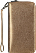 Small Compact Women Wallet RFID Blocking Genuine Leather Bifold Purse with ID Windows by Lavemi