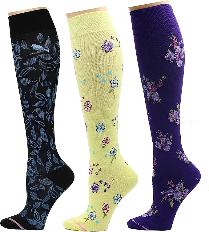 Dr. Motion 3 Pairs Therapeutic Graduated Compression Women's Knee-hi Socks by Dr.+Motion