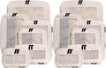 Compression Packing Cubes for Travel - Luggage Organizer Bags - Double Zipper Packing Cubes for Suitcases (12-Pack, Beige) by Aerotrunk