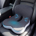 Memory Foam Car Seat Cushion – Ergonomic Driver Seat Cushion for Sciatica & Tailbone Pain, Breathable Non-Slip Car Seat Pad with Lumbar Support for Car, Truck, SUV, Office Chair by Unknown
