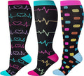 LEVSOX Wide Calf Compression Socks for Women & Men Extra Large Size Support Socks for Nurses Running Pregnant Travel, 15-20 mmHg by Levsox