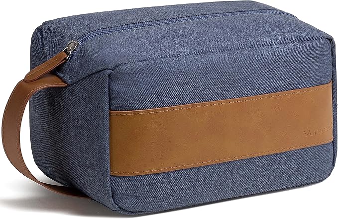 Vorspack Water Resistant Travel Toiletry Bag for Men Women - Blue | Travel Bag for Toiletries, Large Capacity, Organized Compartment, Suitable for Shaving Grooming Accessories, Gifts for Men by Vorspack
