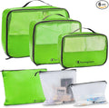 Champion Packing Cubes for Travel - 6 Piece Organizer Set, Carry-On Ready | Breathable mesh, sturdy handles; 3 cubes, 1 laundry bag, 2 zip pouches; zipper closure; fits carry-on and full-size suitcases by Unknown