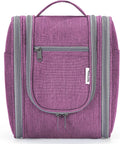 Narwey Small Hanging Toiletry Bag Women Travel Makeup Bag Organizer Toiletries Bag for Travel Size Essentials Accessories Cosmetics (Medium, Dark Purple) by Narwey