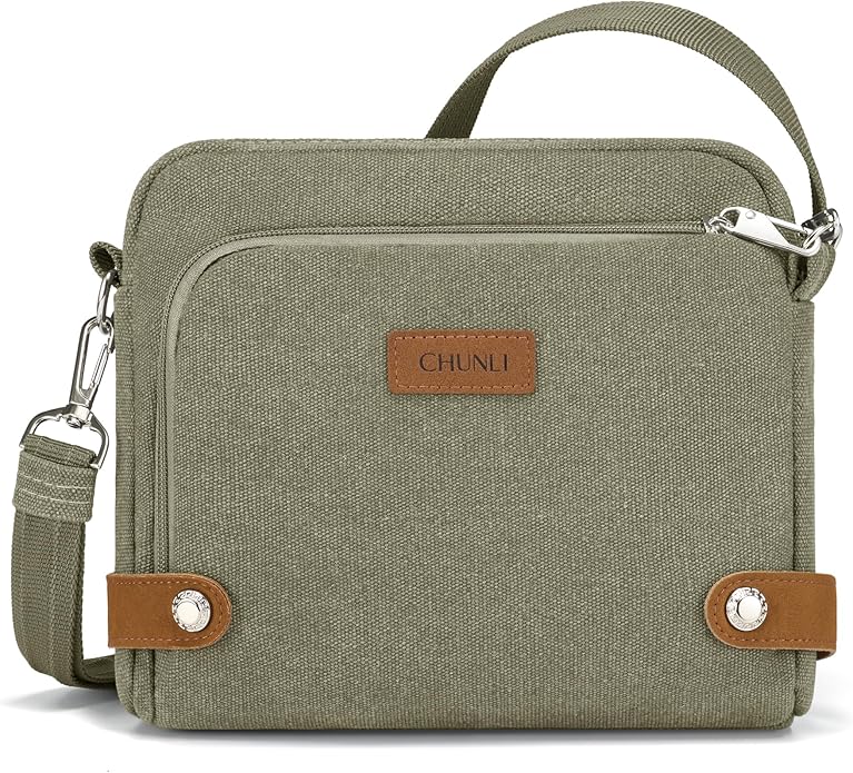 Anti Theft Crossbody Bag for Women, RFID Blocking Travel Purse Slash Proof | CHUNLI Pickpocket Proof Crossbody Bags, Travel Purse Bag with Lockable Zippers & Slash Resistant Strap by CHUNLI