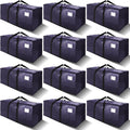VELVETSURE 12 Pack Heavy Duty Extra Large Moving Bags W/Backpack Straps - Strong Handles & Zippers, Storage Totes For Space Saving, Fold Flat, Alternative to Moving Box and Storage Bin, Blue by VELVETSURE
