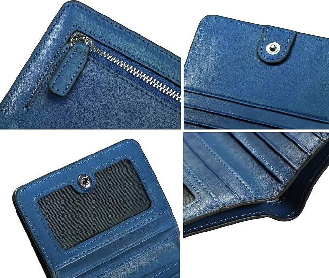Small Leather Wallet for Women, Ladies Credit Card Holder RFID Blocking Women's Mini Bifold Pocket Purse - Image 7