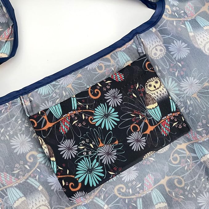 allydrew Large Foldable Tote Nylon Reusable Grocery Bags - Image 2