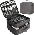 MATEIN Cord Organizer Bag with Adjustable Divider, DJ Electronic Storage | Cable File Bag, Charger Organizer Box, Double Layer, Shockproof, Tech Accessories, Cord Bag Organizer, Double Layer, Grey by MATEIN