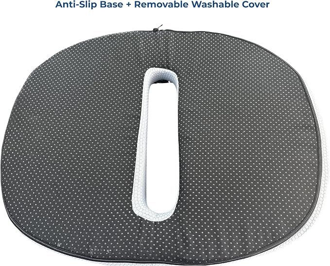 Home & Travel Gear Seat Cushion for Tailbone & Coccyx Comfort — Memory Foam for Office Chair & Car | Non-Slip Base | Ergonomic Cutout Design | Breathable Washable Cover - Image 9