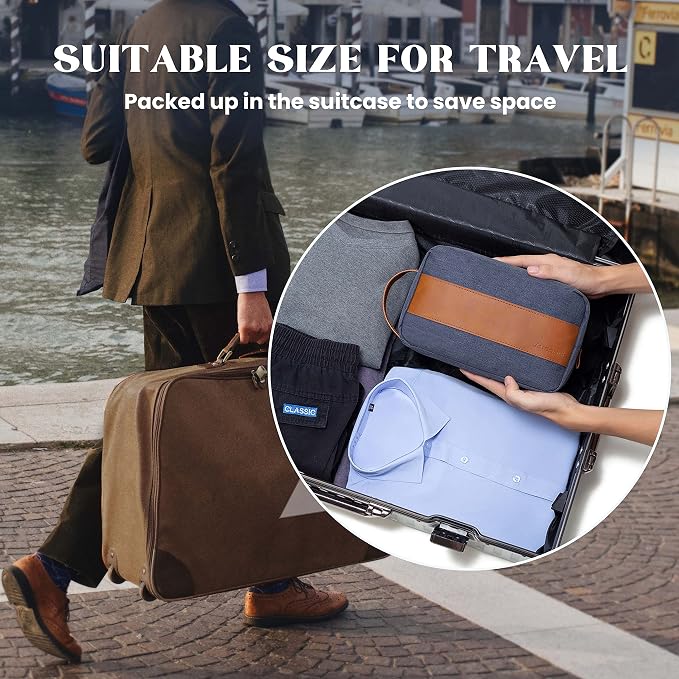 Vorspack Water Resistant Travel Toiletry Bag for Men Women - Blue | Travel Bag for Toiletries, Large Capacity, Organized Compartment, Suitable for Shaving Grooming Accessories, Gifts for Men - Image 7