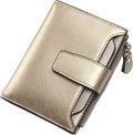 Small Compact Women Wallet RFID Blocking Genuine Leather Bifold Purse with ID Windows by Lavemi