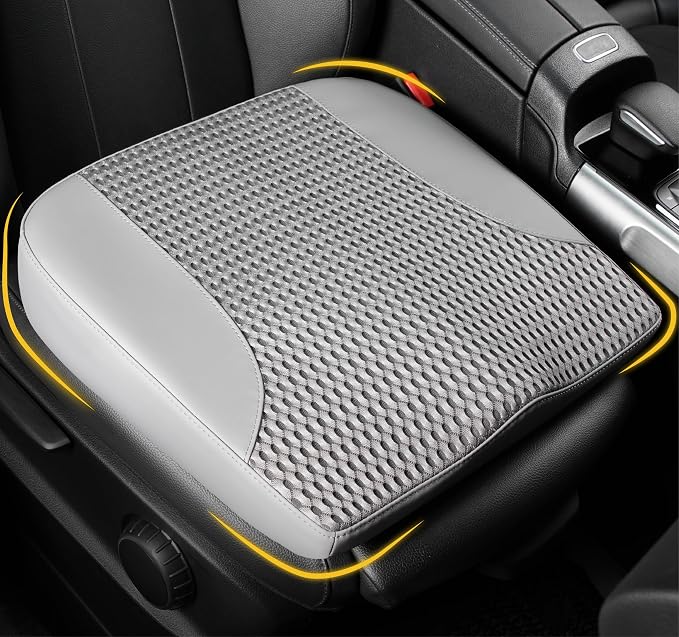 Lofty Aim Car Seat Cushion, Car Seat Pillow, Automotive Cushion | Memory Foam Car Seat Cushion for Long Driving, Butt Pillow for Pain Relief, Driver Seat Cushion for Car, Truck, Office, Gray by LoftyAim