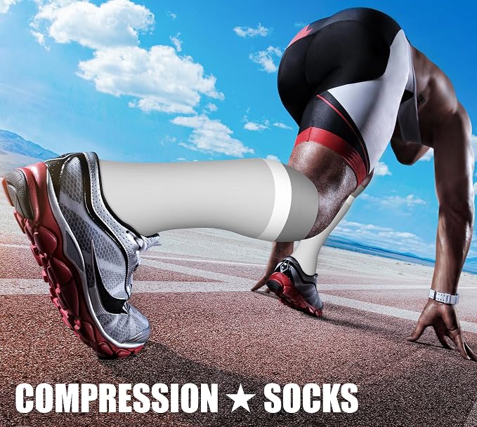 CHARMKING Compression Socks for Women & Men Circulation (3 Pairs) 15-20 mmHg is Best Support for Athletic Running Cycling - Image 3