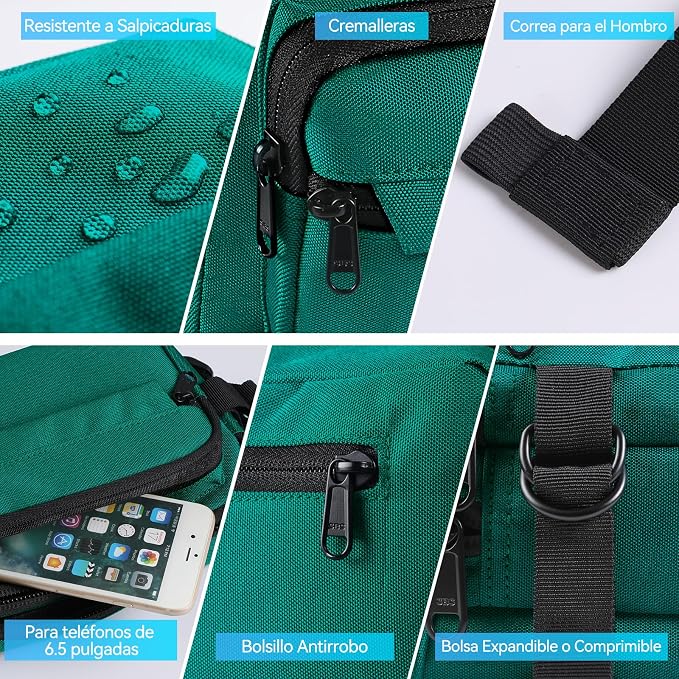 AGPTEK Fanny Pack for Women Men, RFID Large Capacity Waist Wallet Bag, Adjustable & Waterproof Bum Belt Pouch for Travel, Running, Shopping, Hiking, Dog Walking, Cycling, Climbing - Image 5