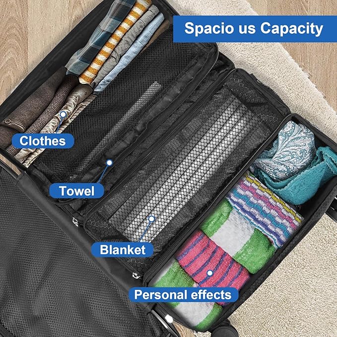 Olosar Suitcase Organizer, Travel Luggage Organizer Portable Hanging Travel Shelves Collapsible Hanging Packing Cubes for Carry on Suitcase - Image 5