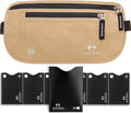 Alpine Rivers Money Belt for Travel - RFID Hidden Wallet, Sahara Sand | Triple-layer RFID shielding, hidden passport holder and waist wallet, 7 card sleeves included, fits 26-56 inch waists by AlpineRivers