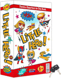 Little Hero Book Safe with Real Pages, Student Secret Compartment Items Storage Box with Classic Key Lock, Decorative Hidden Stash Box, Family Allowance Coin Bank, 9.3"x6.0"x2.3" by Ulixu