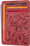 Slim Minimalist Leather RFID Blocking Front Pocket Wallet, Credit Card by OakLeathers