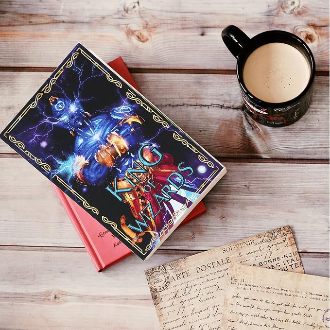 Wizard Book Safe with Real Pages, Fantasy Secret Compartment Items Storage Box with Classic Key Lock, Decorative Hidden Stash Box, Hardcover Safe Box for Money, 9.3"x6.0"x2.3" - Image 5