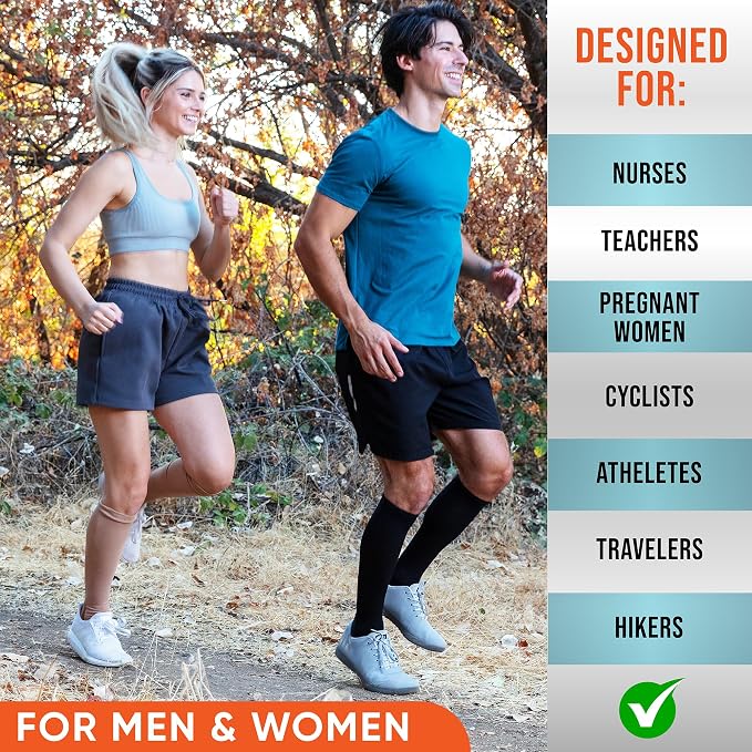 Compression Socks for Women & Men 20-30 mmHg – Circulation Support for Nurses, Travel, Flight, Running & Everyday Wear - Image 7